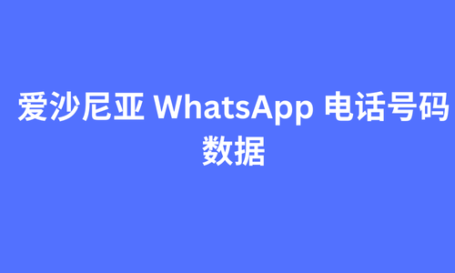 爱沙尼亚 WhatsApp 电话号码数据