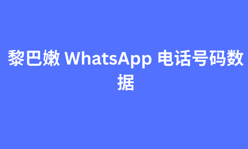 黎巴嫩 whatsapp 电话号码数据