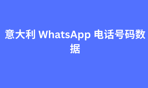 意大利 whatsapp 电话号码数据